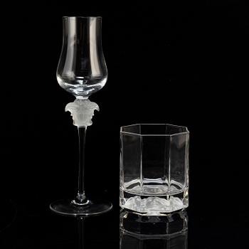 Fifteen 'Medusa' glasses by Versace for Rosenthal.