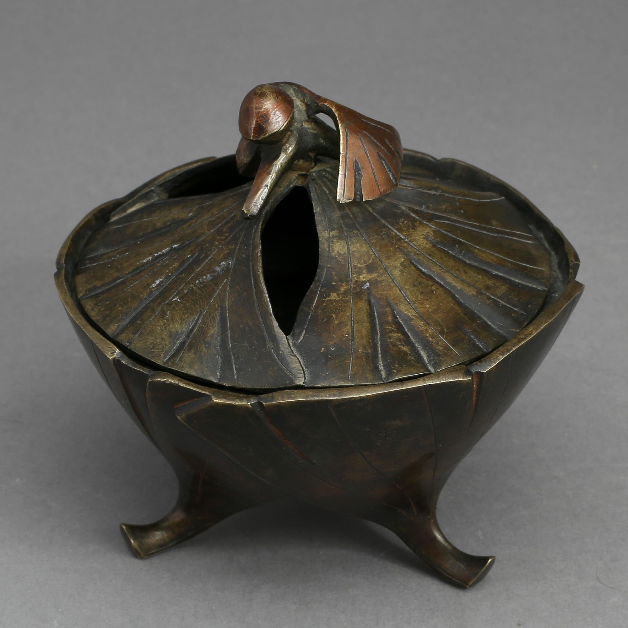 RÖKELSEKAR, brons, Japan, omkring år 1900.