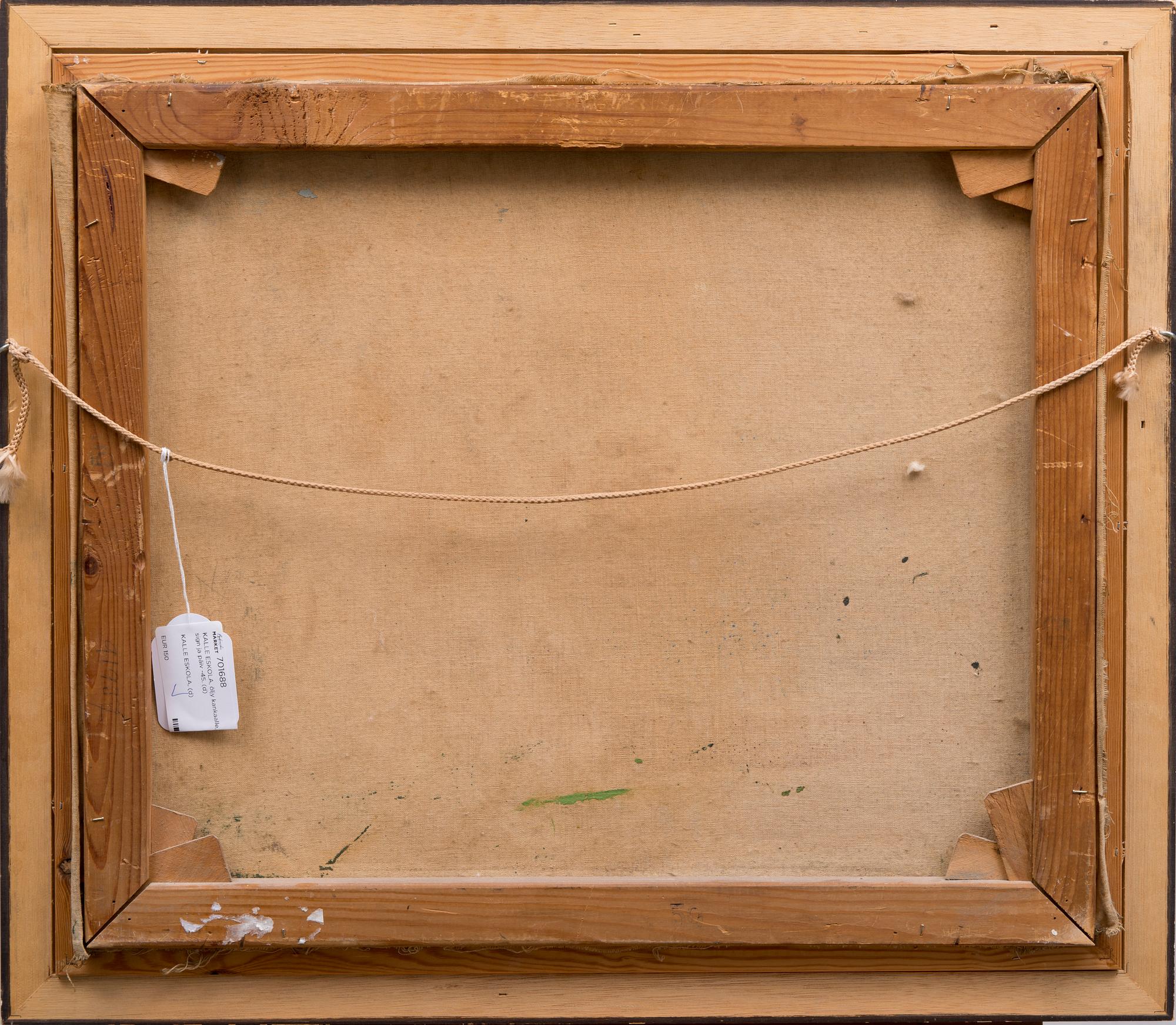 KALLE ESKOLA, olja på duk, signerad och daterad -45.