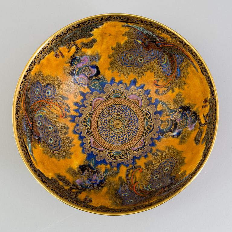 A 1930s Carlton Ware Chinese bird and cloud pattern porcelain bowl,