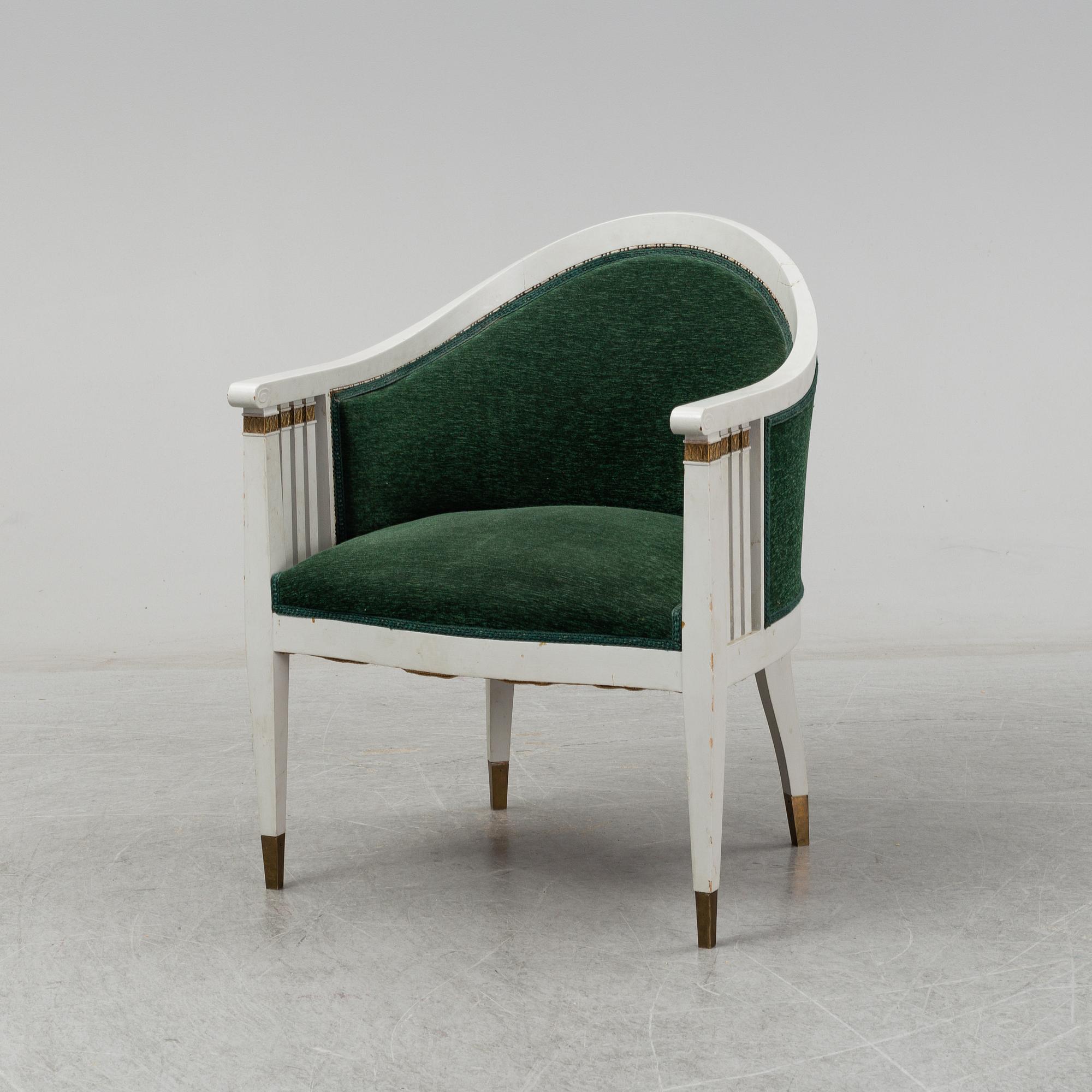A circa 1900 art nouveau armchair.