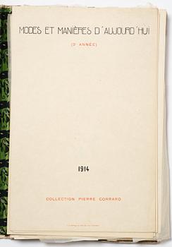 George Barbier, mapp med originalteckning och planscher, "Modes et Manières d'Aujourd'Hui (3e Année)", Frankrike, 1914.