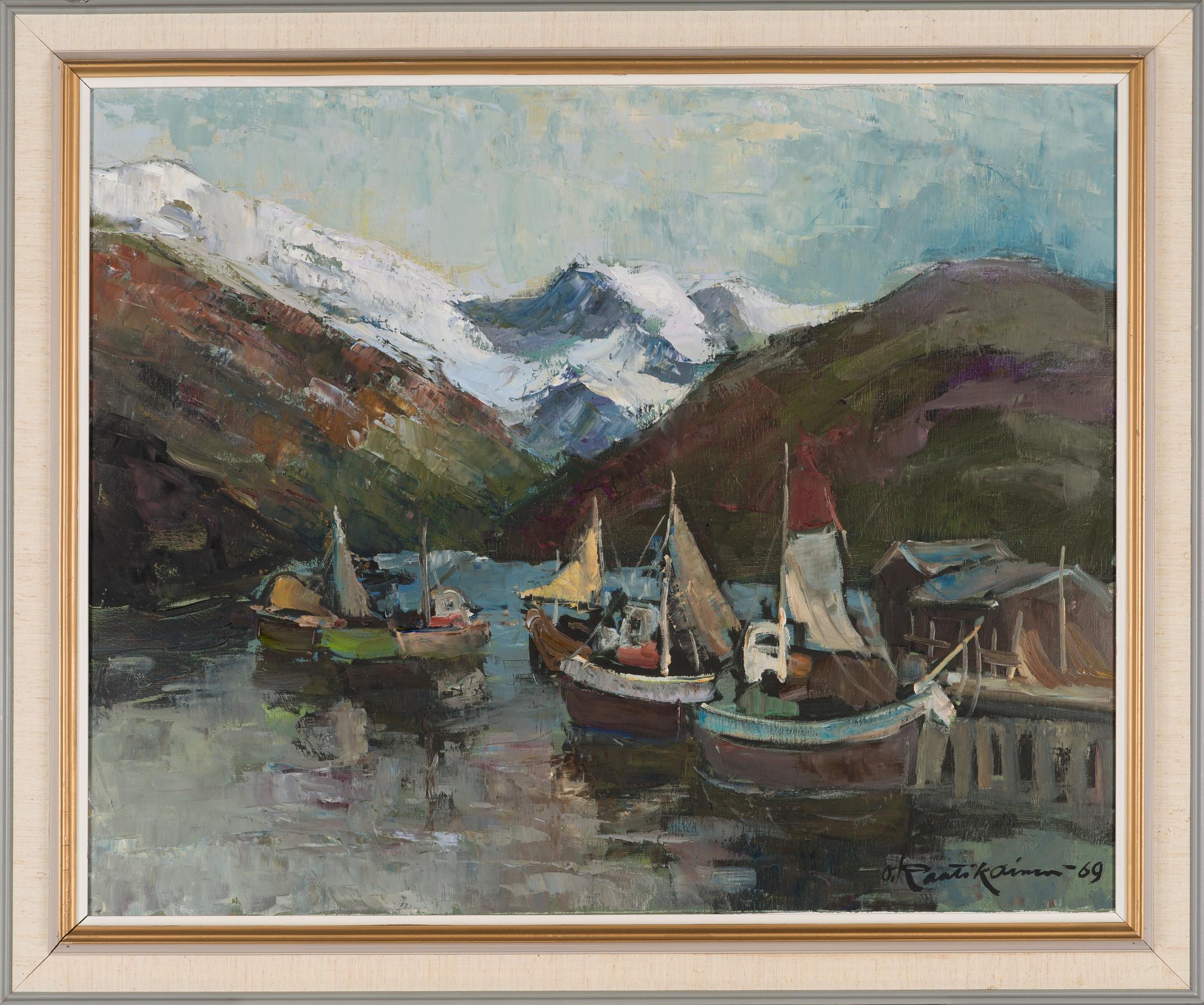 Orvo Raatikainen, öljy kankaalle, signeerattu ja päivätty -69.