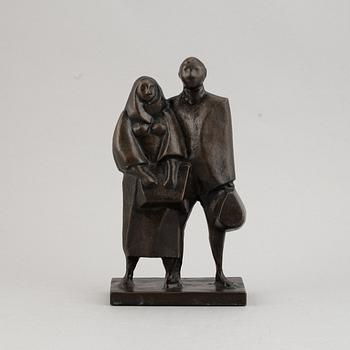 Eric Elfwén, a bronze skulpture, signed EE.