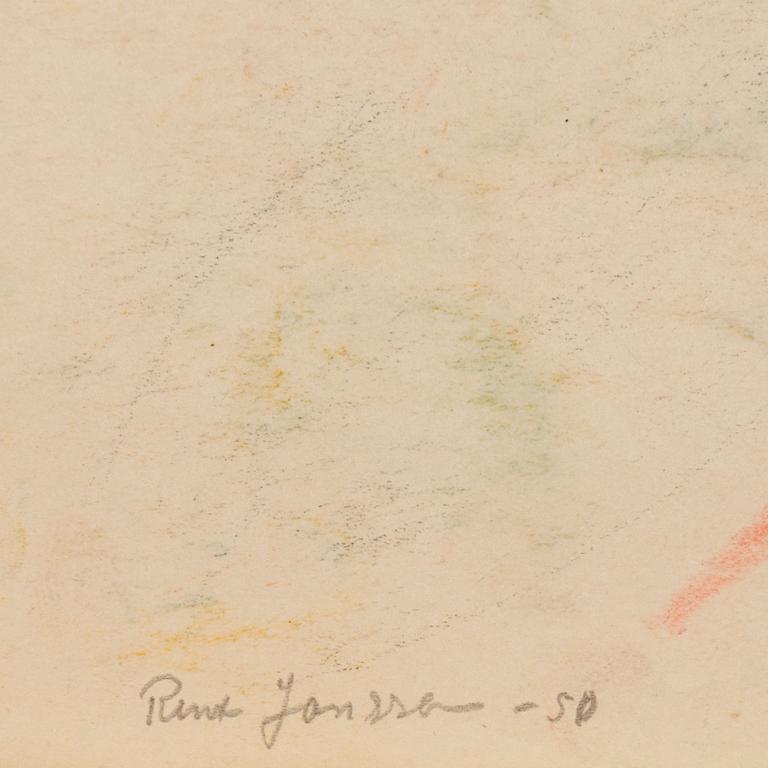 RUNE JANSSON, Chalk drawing, signed and dated -50.