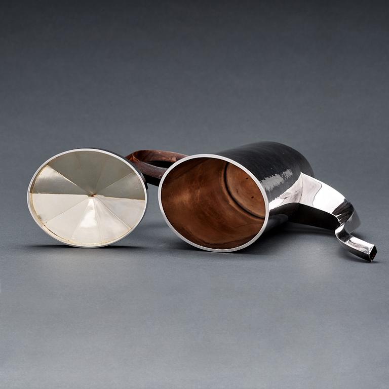 Carl G. Jahnsson, a sterling coffee pot, Stockholm 1967.