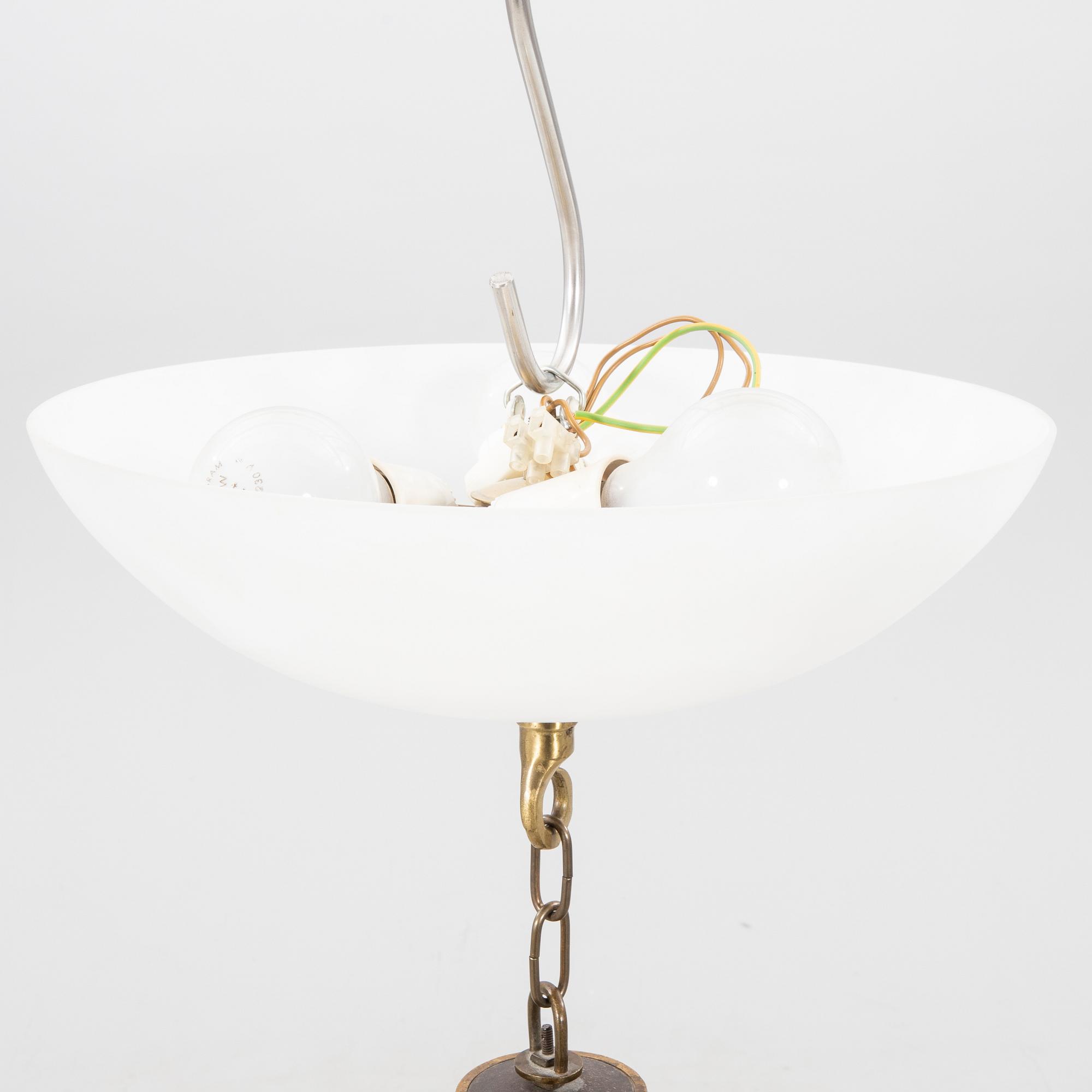 An Empire bronze chandelier.