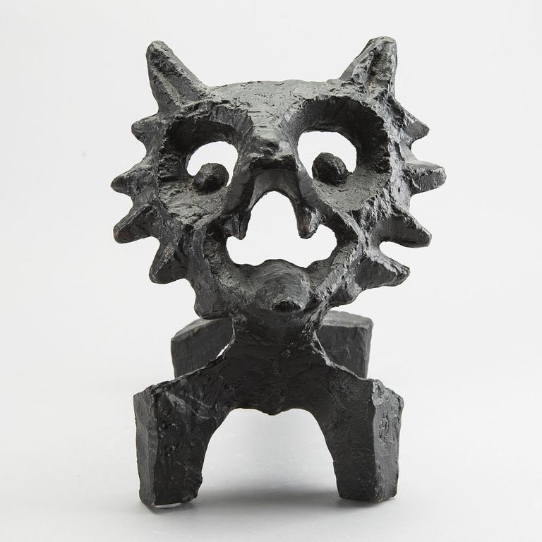 An second half of the 20th century Olle Hermansson cast iron andiron "Räven" from Husqvarna.