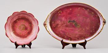 PARTI FLINTGODS, 16 delar, Josef Ekberg, Gustavsberg, 1900-talets första hälft.