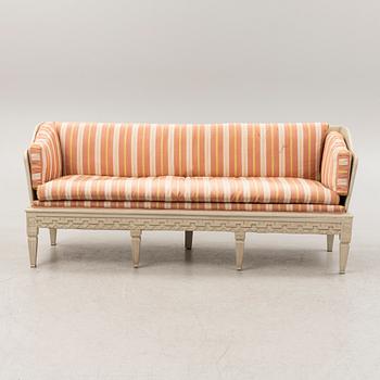 A painted Gustavian style sofa, 19th Century.