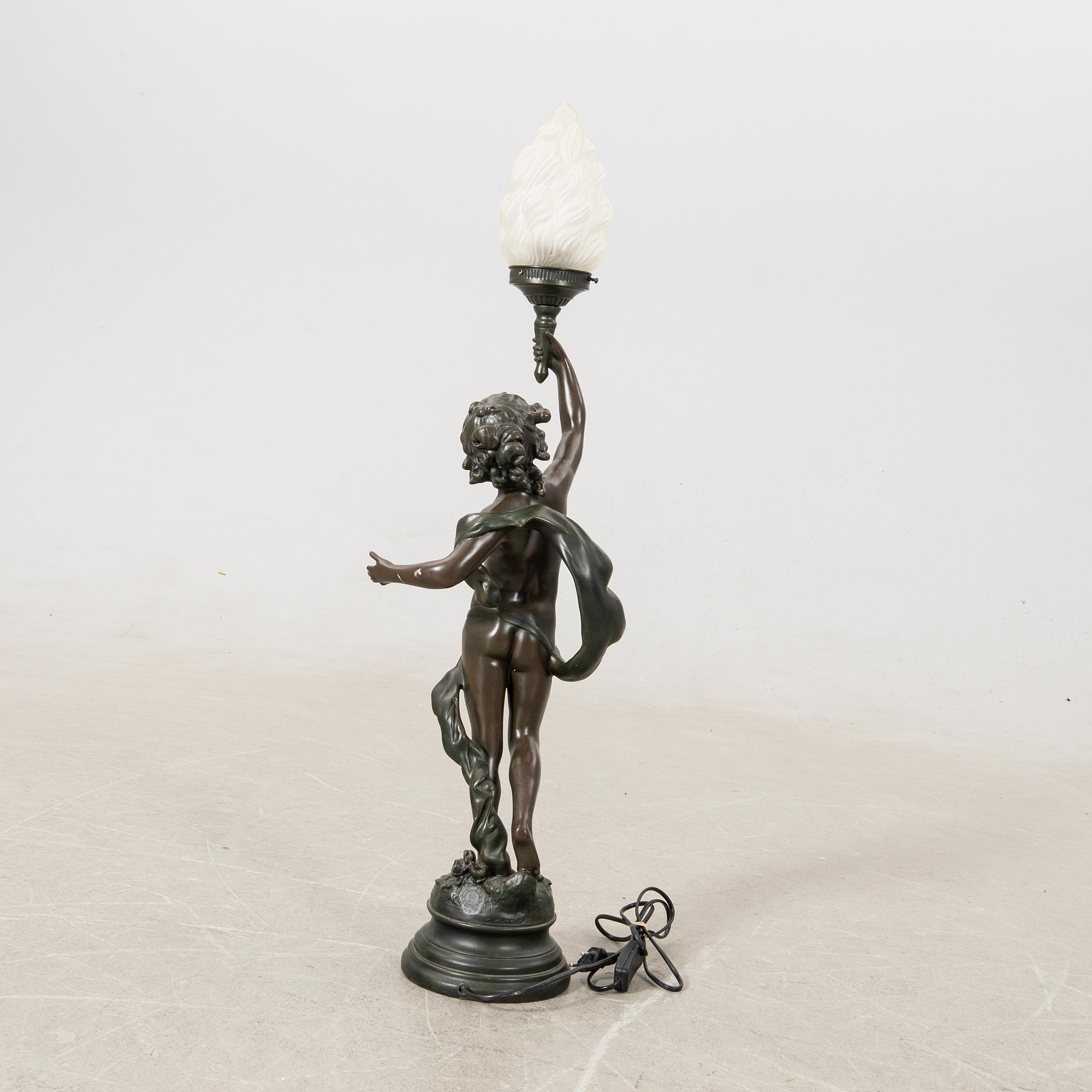 Table lamp Art Nouveau style, late 20th century.