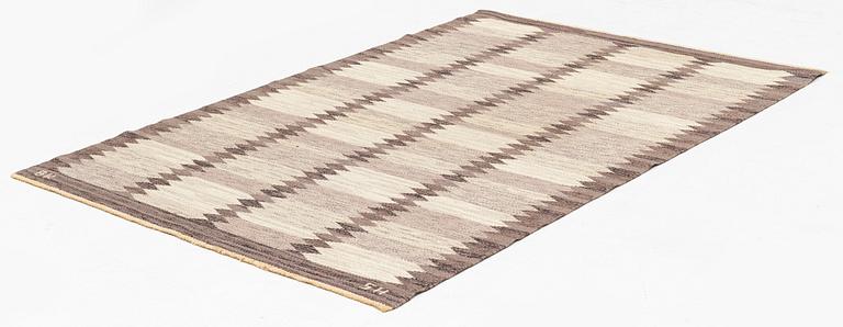 Berit Koenig, rug "Viggen", flat weave, approximately 203 x 140 cm, signed BK SH.