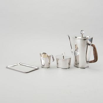 A 3 part 1960's GAB silver tea- and coffee set. Weight app. 1200 grams.