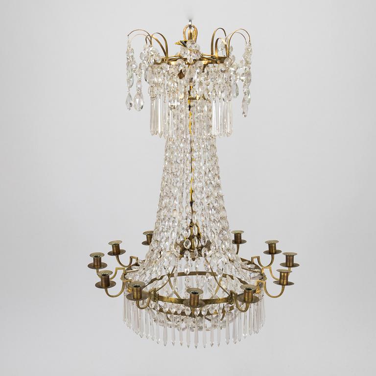 A late 19th-century Gustavian style chandelier.