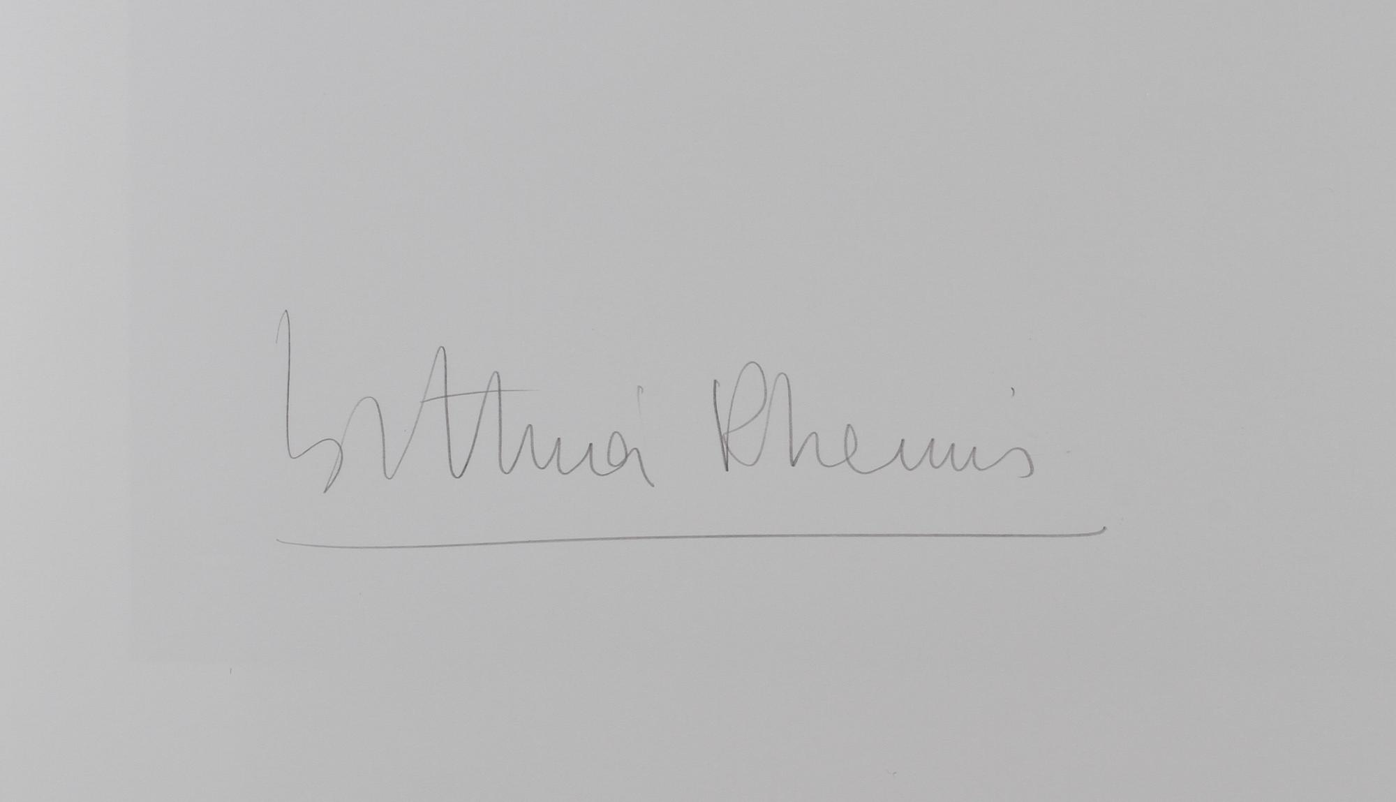 AUTOGRAFBILD, signerad Bettina Rheims à tergo, 2000-tal.