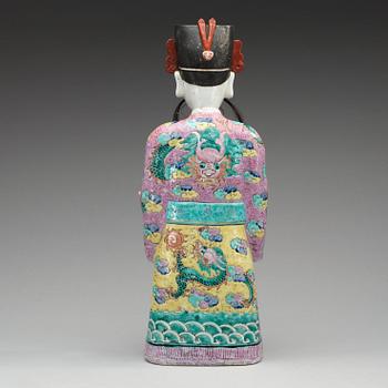 A large famille rose figure, Qing dynasty, 19th Century.