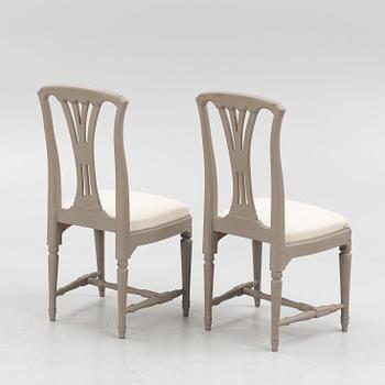 Six Gustavian style chairs, mid 20th Century.