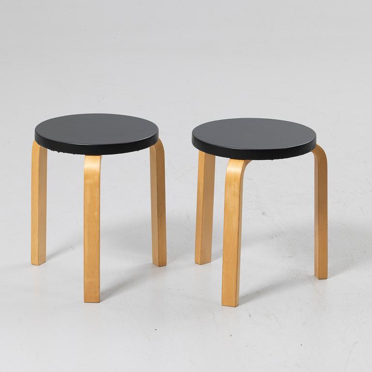 Alvar Aalto, Stools, a pair, Artek.