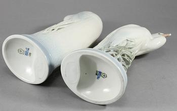 FIGURINER, 2 st, porslin, Royal Copenhagen, Danmark, 1900-tal.