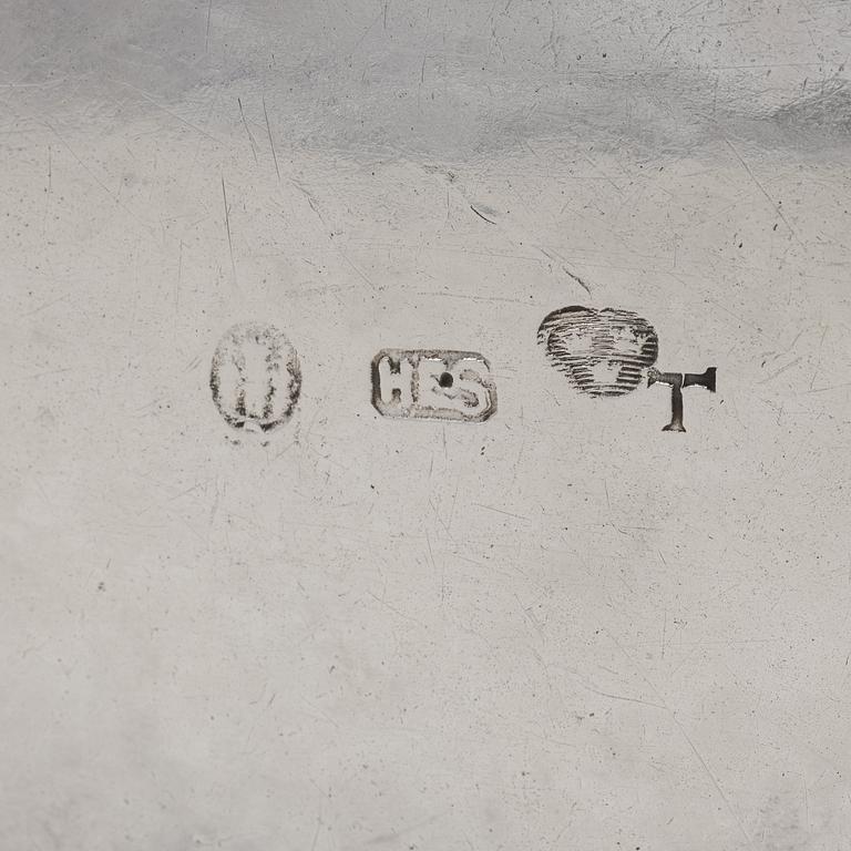 A Swedish 18th century silver bonbonniere, mark of Hans Ekeström, Hälsingborg 1777.