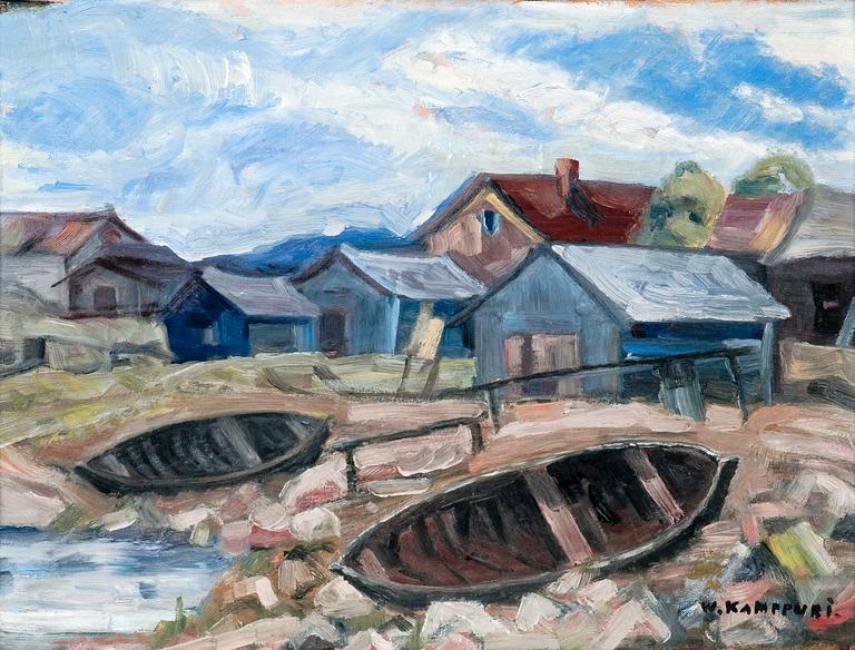 Väinö Kamppuri, BOATS ON THE SHORE.