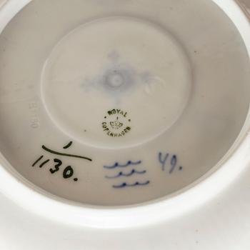 A 26-piece porcelain 'Blue Fluted' full lace tea service, Royal Copenhagen, Denmark.