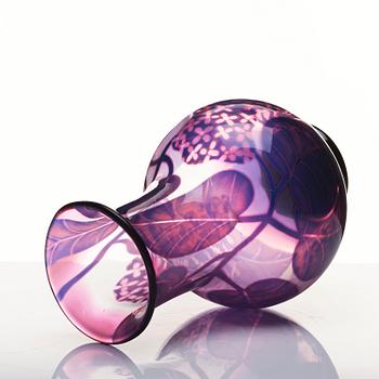 Eva Englund, a 'graal' glass vase, Orrefors, Sweden 1983.