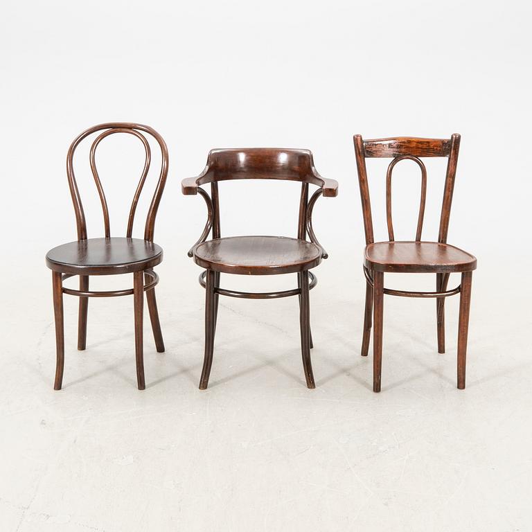 A set of nine different chairs early 1900s.