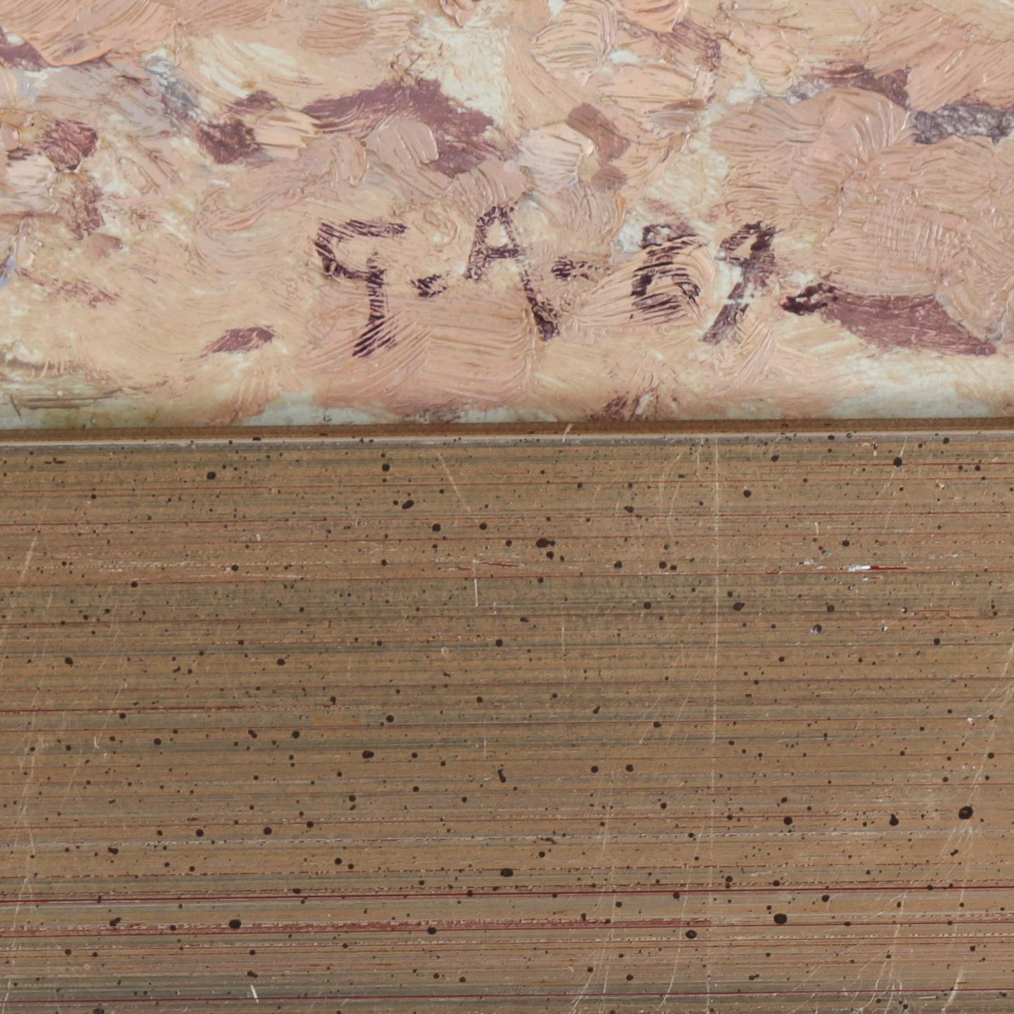 GUSTAF ANKARCRONA, olja på pannå, sigenrad och daterad 1889.