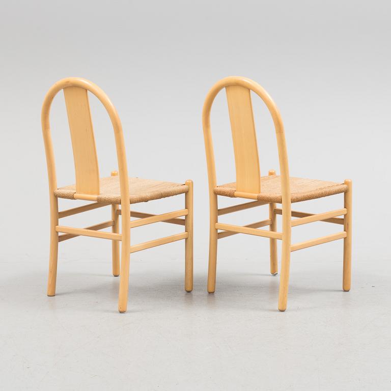 A set of six 20th century chairs.