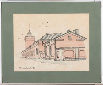 KARI JAAKKOLA, 3 st, akvarell och tusch, signerade och daterade -74.