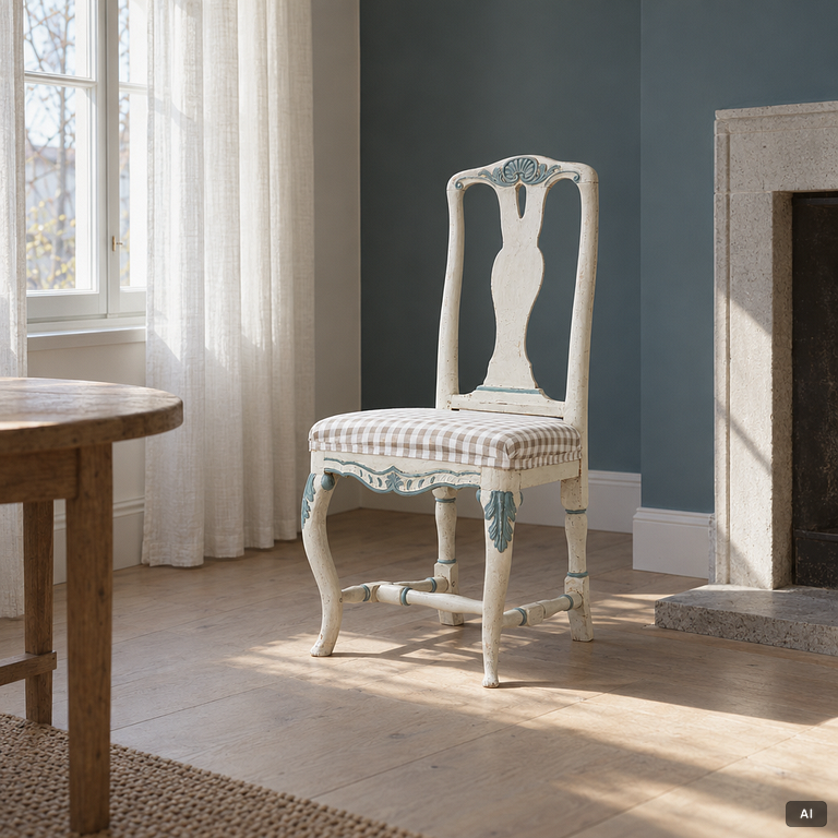 Chair, Stockholm manufacture, latter part of the 18th century, Rococo.