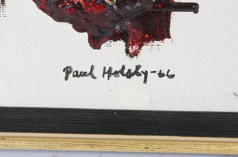 HOLSBY, POUL. Olja på duk, sign o dat -66.