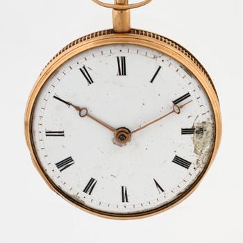 POCKET WATCH, case marked "FLB", inner case marked "Breguet à Paris", 53 mm.