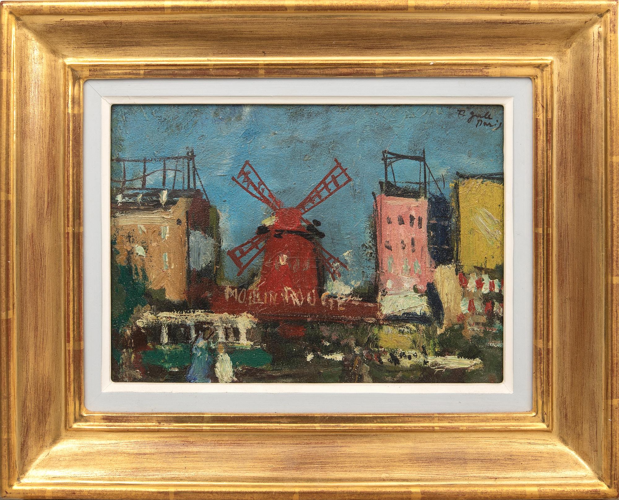 Francois Gall, "L’autobus et l’animation parisienne devant le Moulin Rouge".