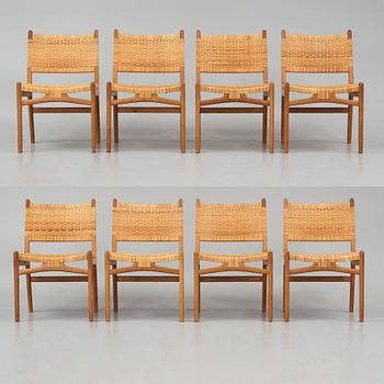 Hans J. Wegner, stolar, åtta stycken, modell "CH31", Carl Hansen & Son, Danmark 1950-tal.