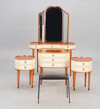 SOVRUMSMÖBLEMANG, 6 delar. Bl.a Halvdan Pettersson, Möbelfabrik, Tibro, 1950-tal.