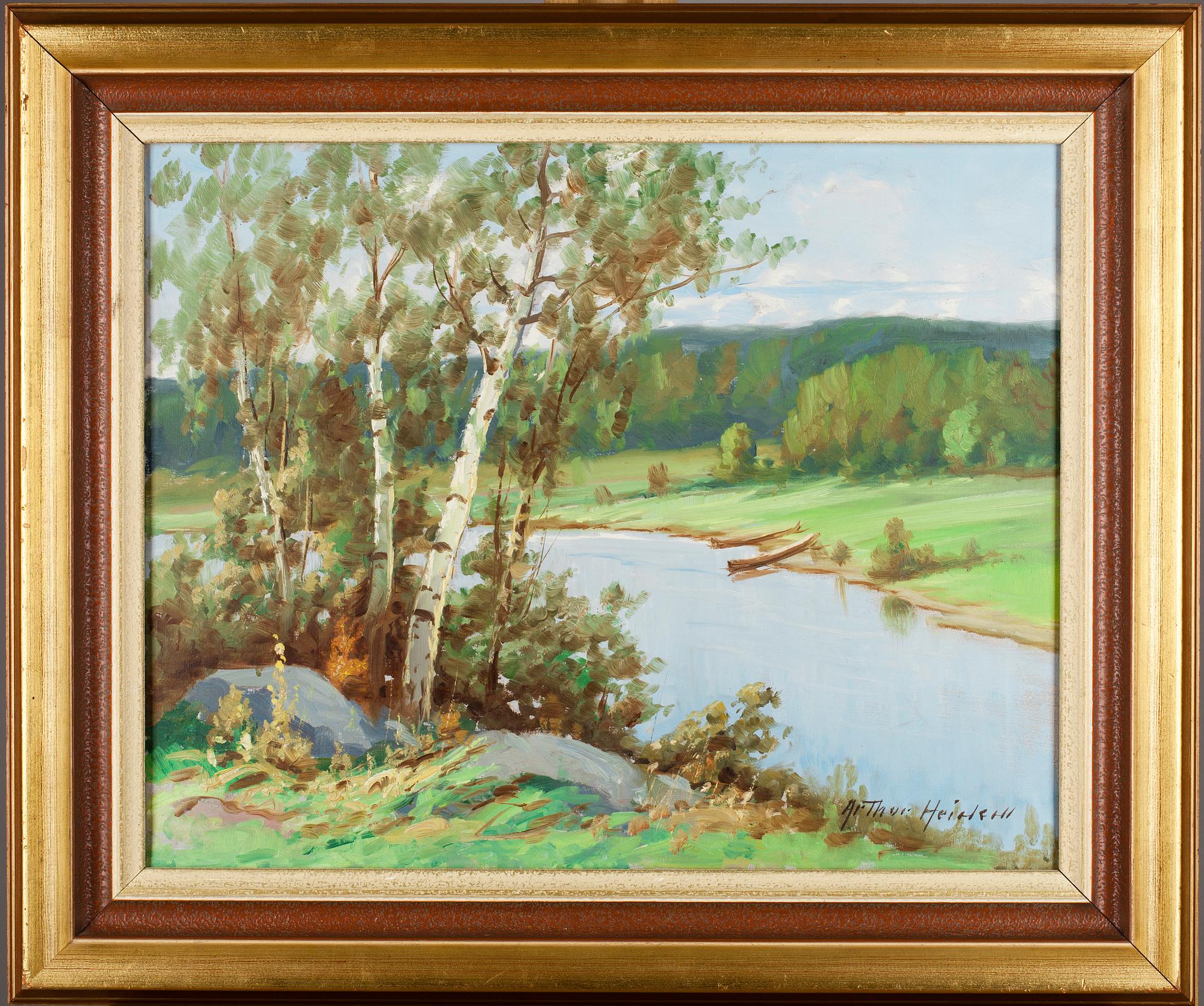 ARTHUR HEICKELL, olja på duk, signerad.