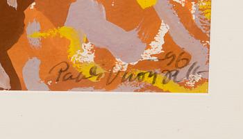 PAULI VUORISALO, gouache, signed and dated -96.