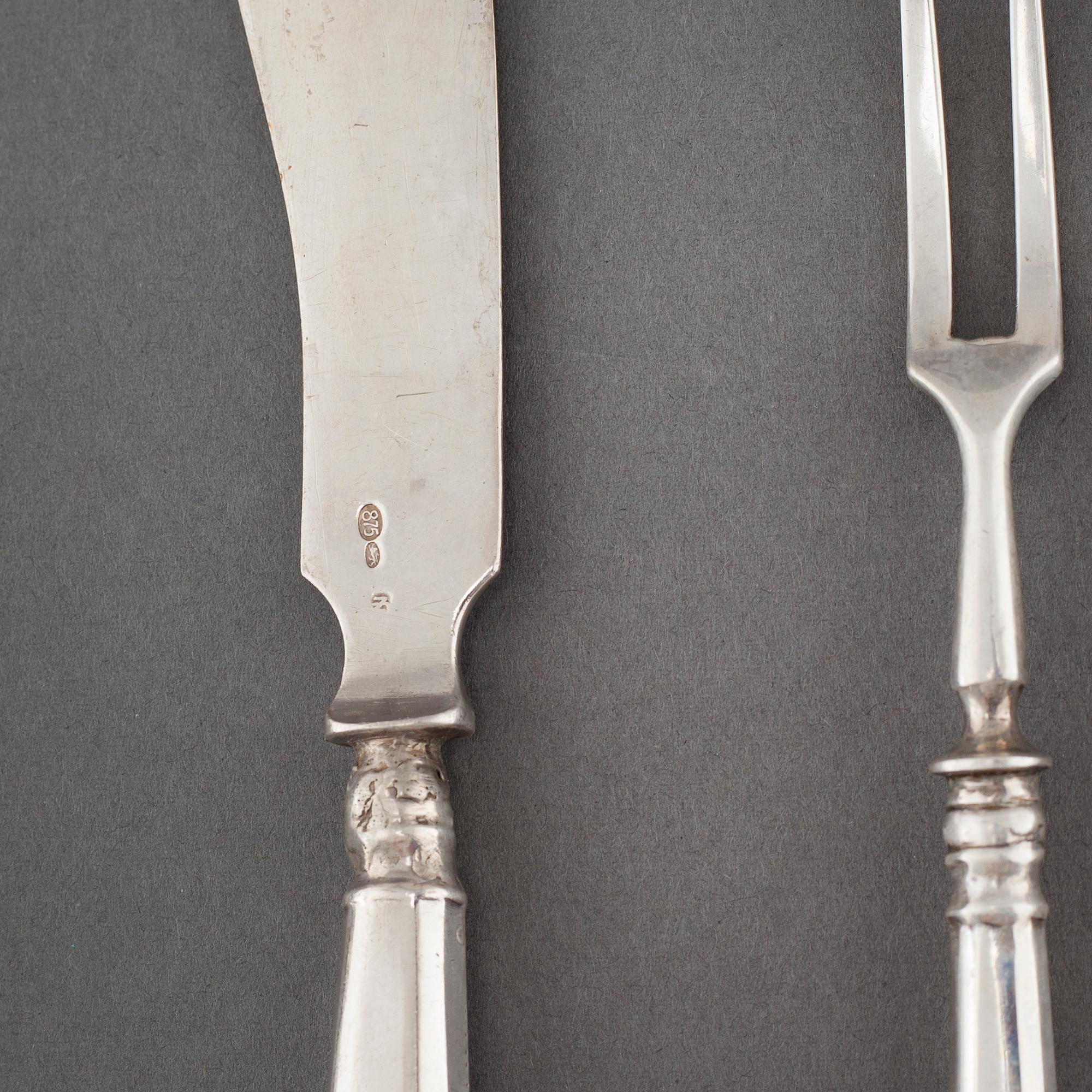 BESTICK, 68 st, silver, R Lange, Estland, 1900-talets första hälft.