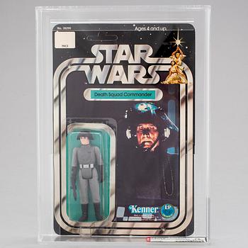 STAR WARS, Death Squad Commander 12 back-B AFA75 EX+/NM, Kenner 1978.