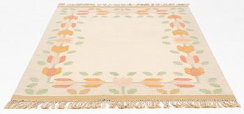 Anne Marie Boberg, a flat weave carpet, signed AB, ca 224 x 165 cm.