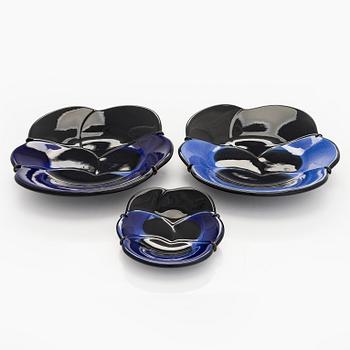 Birger Kaipiainen, vateja 3, kpl, keramiikkaa, leimattu "Viola 1967, Arabia Suomi, Kaipiainen Invenit".