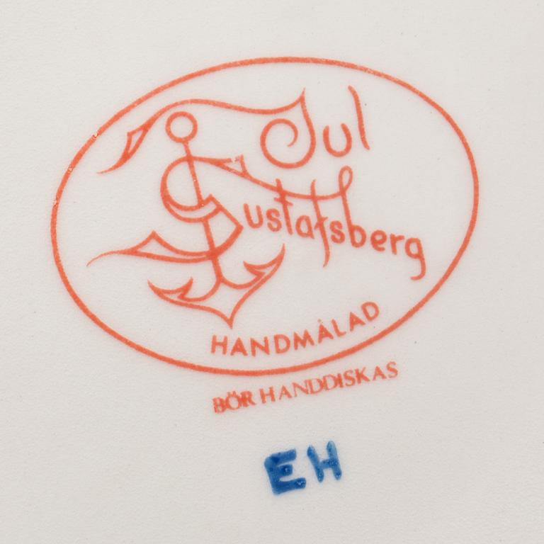 SERVISDELAR, 49 delar, flintgods, "Jul", Gustavsberg. 1900-talets andra hälft.