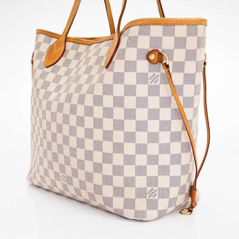 Louis Vuitton, A Damier azur "Neverfull MM" bag, 2012.