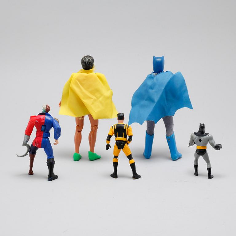 Seven Batman objects from the latter half of the 20th century.