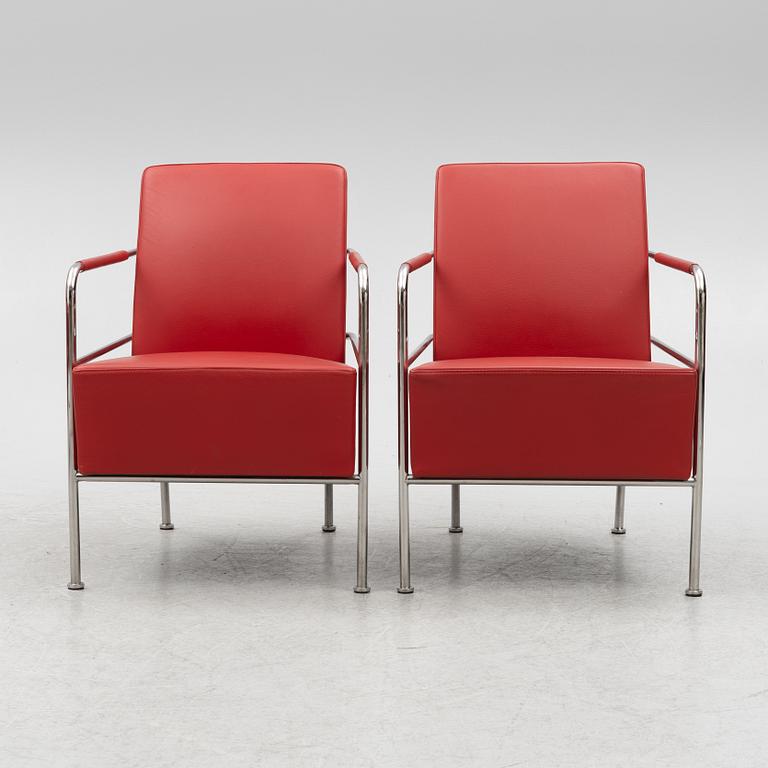 Gunilla Allard, a pair of armchairs with footstools, 'Cinema', Lammhults.