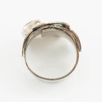 Jan-Christer Lundqvist, ring, sterlingsilver med sten, Skövde 1998.