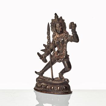 A bronze dakini, Tibet, late 19th Century/circa 1900.