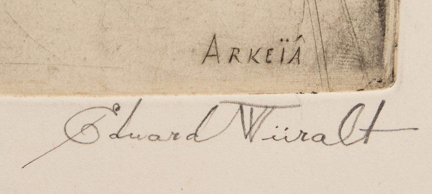 Eduard Wiiralt, torrnål, signerad och daterad 1938.